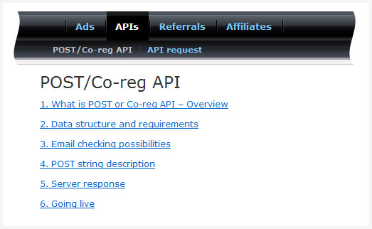 Co-registration (POST) API