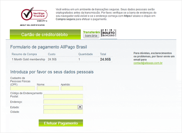 Brazilian customers paying via local payment methods
