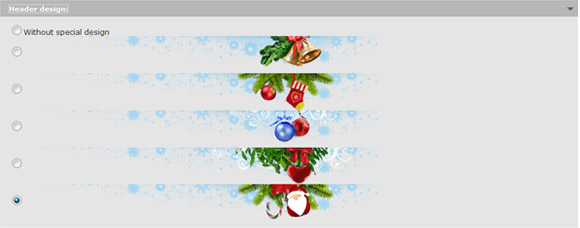 Special seasonal designs