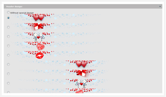 St. Valentine’s headers