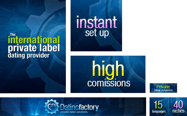 New banners to promote Dating Factory via the referral program