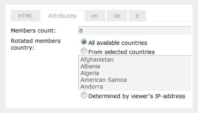 Member macro settings