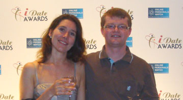 Tanya Fathers, CEO of Dating Factory and Max Polyakov, CEO of EasyDate Ltd. at iDate Awards 2010