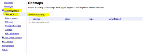 Google Submit Sitemaps