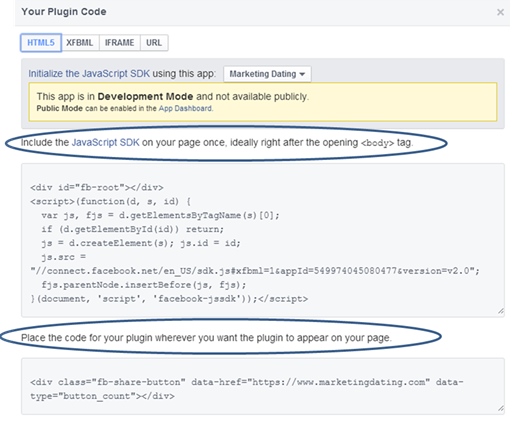 Facebook Plugin Code